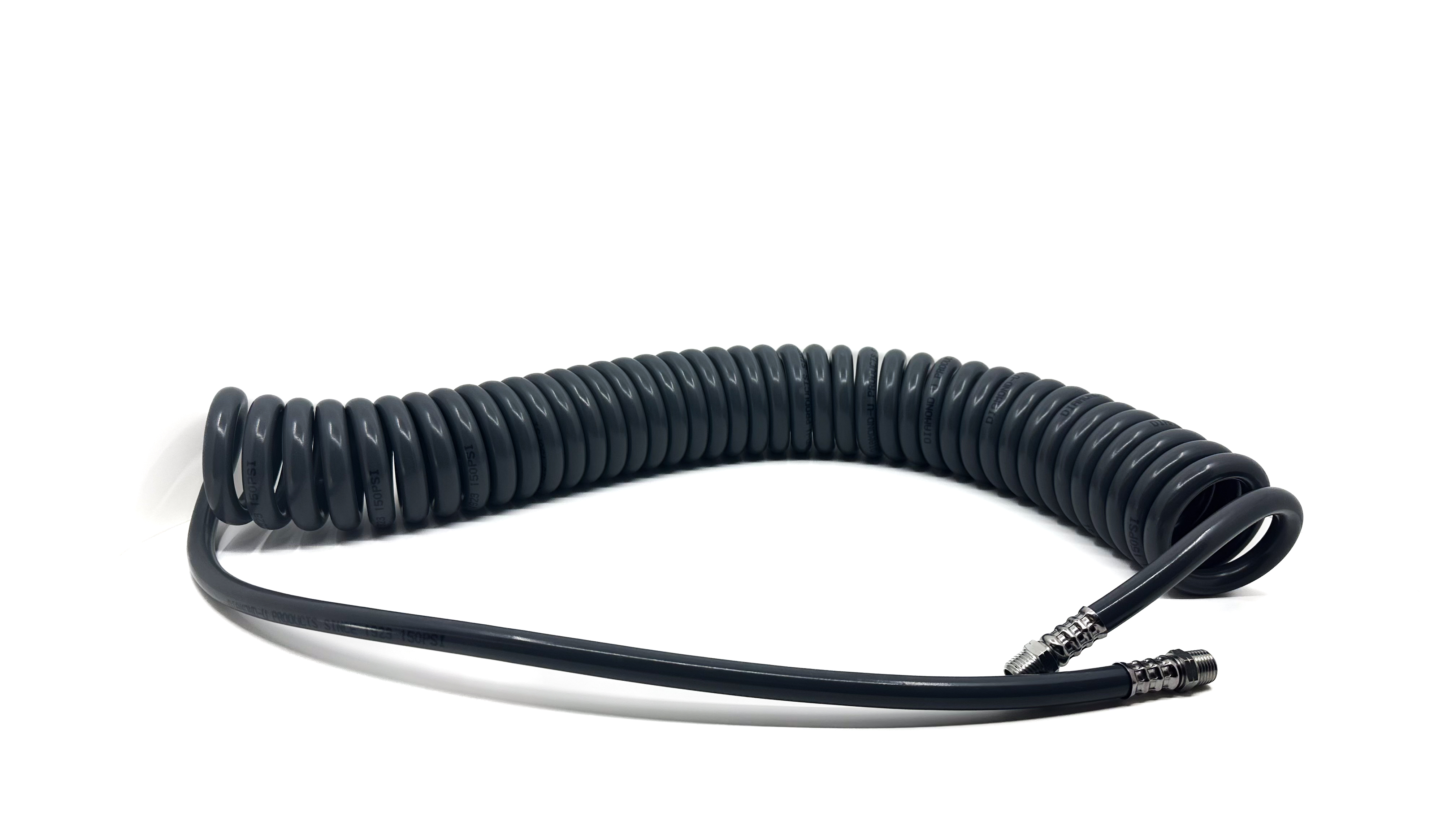 10' Recoil Airbrush Air Hose with Standard 1/8 Size Fittings on